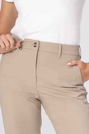 Chino stretch travelstof dames broek pec04w-khaki 1
