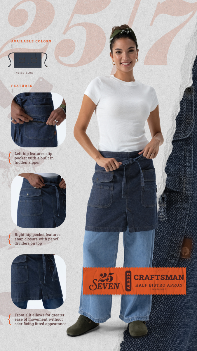 duurzame horecakleding AHN12 Craftsman Sloof
